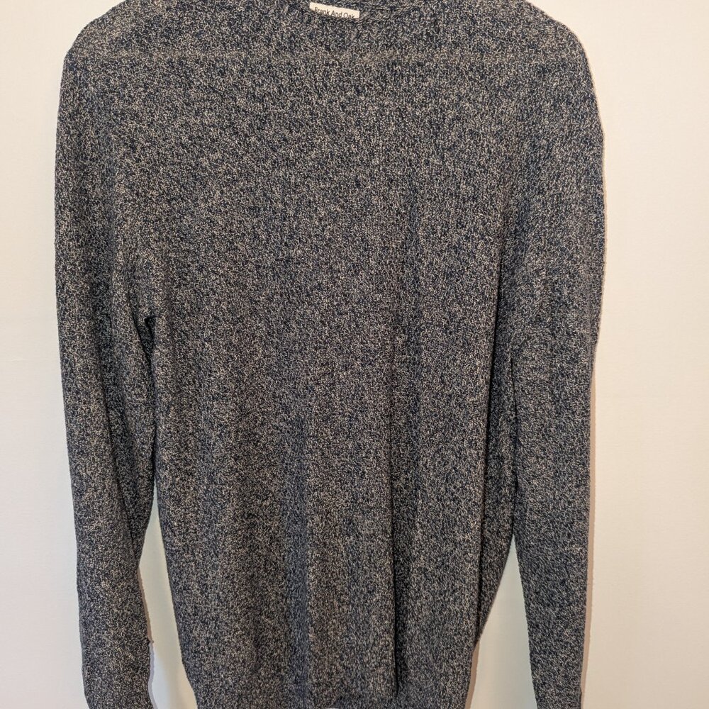 Men's Frank and Oak Blue Marled Knit Sweater